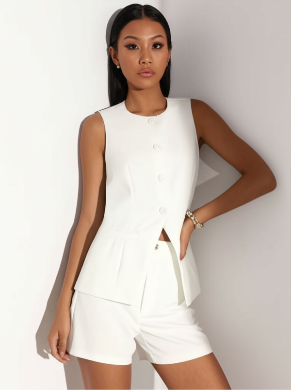 Elegant Single-Breasted Shorts
