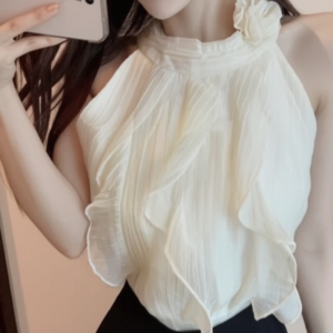 Sweet French Sleeveless Top