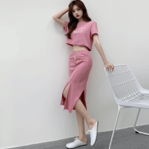 Two-Piece Set with Midi Skirt