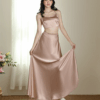 Satin Midi Skirt