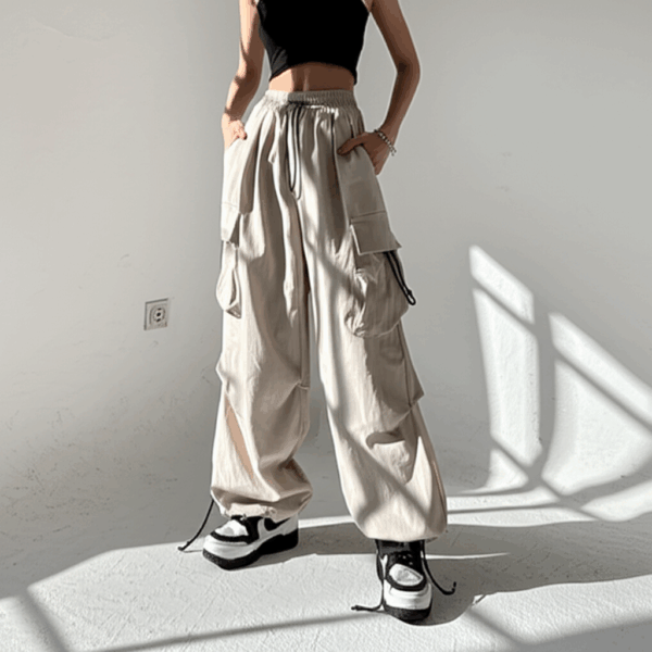 [BM013] American-Style Wide-Leg Cargo Pants