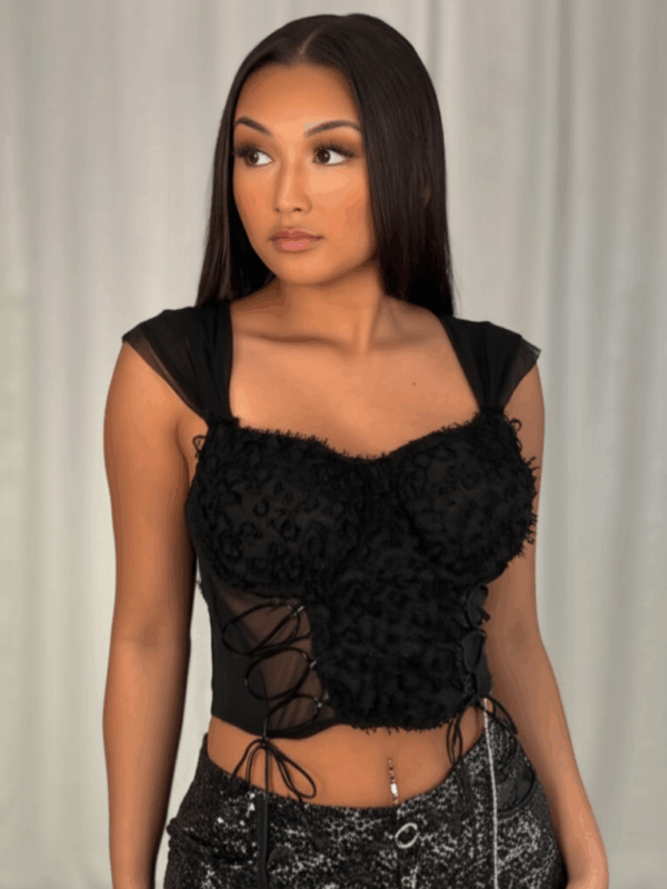 Soft-Girl Corset Boned Top