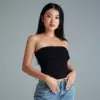 Solid Color Backless T-Shirt