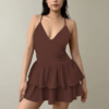 Deep V-Neck Bodycon Spaghetti Strap Dress