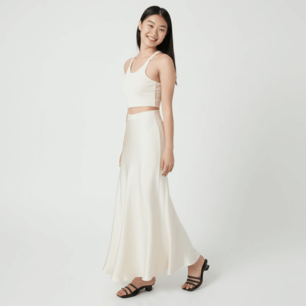 Satin Midi Skirt