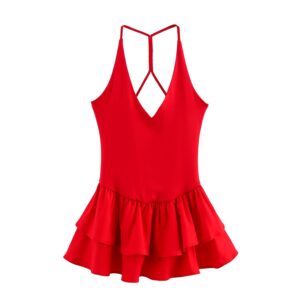 [DC004] Deep V-Neck Bodycon Spaghetti Strap Dress