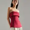 Solid Color Backless T-Shirt