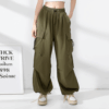 [BM013] American-Style Wide-Leg Cargo Pants