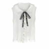[TP010] French-Style Ruffled Sleeveless Top