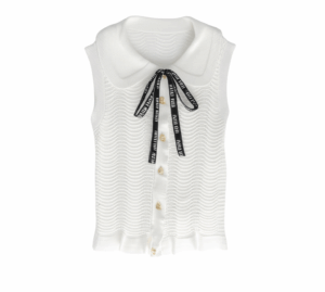 [TP010] French-Style Ruffled Sleeveless Top