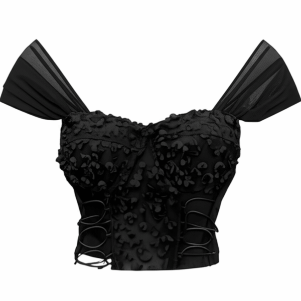 [TP013] Soft-Girl Corset Boned Top