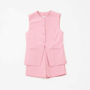 [DC010] Elegant Single-Breasted Vest & Shorts Set