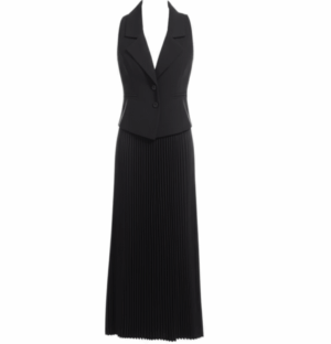 [DC007] Elegant Pleated Maxi Skirt