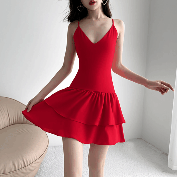 Deep V-Neck Bodycon Spaghetti Strap Dress