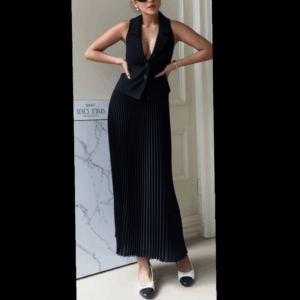 Elegant Pleated Maxi Skirt