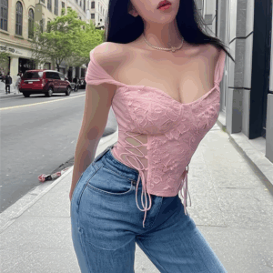 Soft-Girl Corset Boned Top