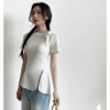 Korean-Style Tie-Waist Elegant Knit Top