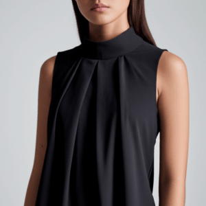 [TP021] Sleeveless Ruched Halter Top