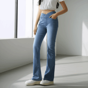 [BM014] Vintage High-Waisted Flared Hem Jeans