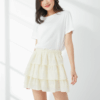 [BM015] Ballet-Inspired Lace Trim Tulle Skirt