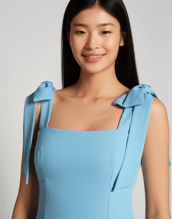 [TP027] Stretch Top with Bow Detail