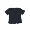 [TP028] Crew Neck Knit Top with Lace Trim