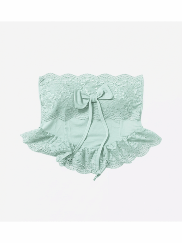 [TP034] Lace Camisole Top with Bow Detail