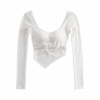[TP035] Asymmetrical Open-Back Scoop Neck Top