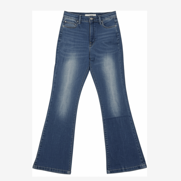 [BM018] High-Waisted Slim Flared Pants
