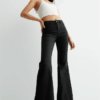 [BM018] High-Waisted Slim Flared Pants