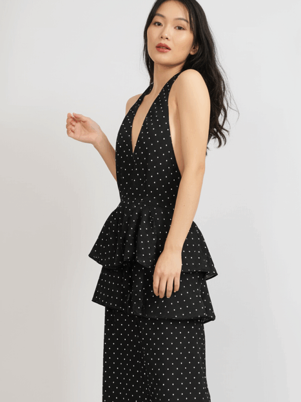 [TP033] Polka Dot Halter Neck Cami Top