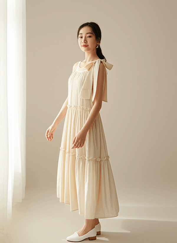[DC013] Sweet-Style Spaghetti Strap Dress