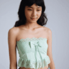 [TP034] Lace Camisole Top with Bow Detail
