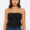 [TP034] Lace Camisole Top with Bow Detail