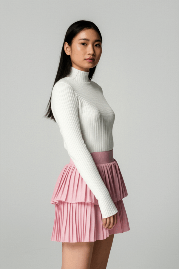 [BM017] Ballet-Inspired Pleated Tiered Skirt