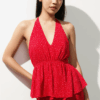 [TP033] Polka Dot Halter Neck Cami Top