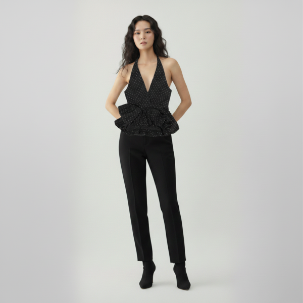 [TP033] Polka Dot Halter Neck Cami Top