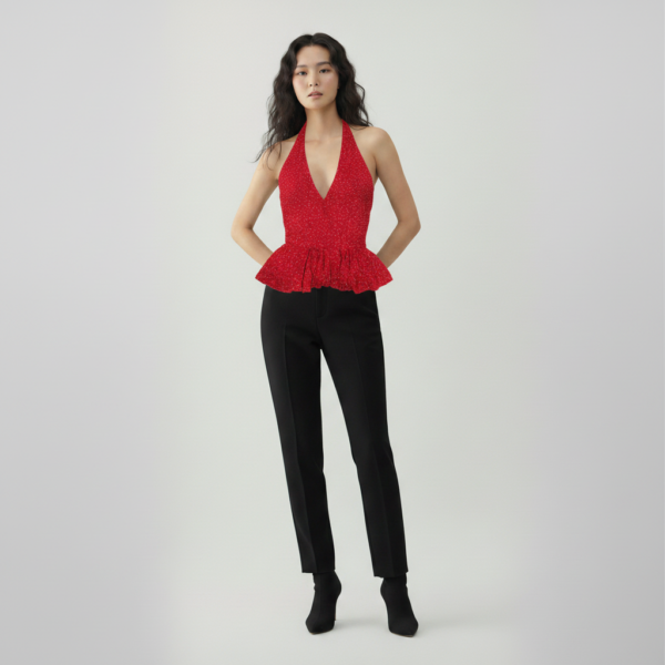 [TP033] Polka Dot Halter Neck Cami Top