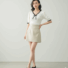 [BM019] Faux Leather Bodycon Mini Skirt