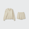 [DC014] Korean-Style Cable Knit Two-Piece Set
