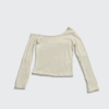 [TP036] Slim-Fit Off-Shoulder Long-Sleeve Tee