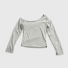 [TP036] Slim-Fit Off-Shoulder Long-Sleeve Tee