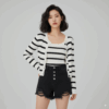[TP040] Striped Knit Two-Piece Set