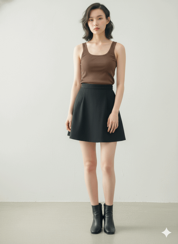 [TP041] Ribbed Knit Cami Top