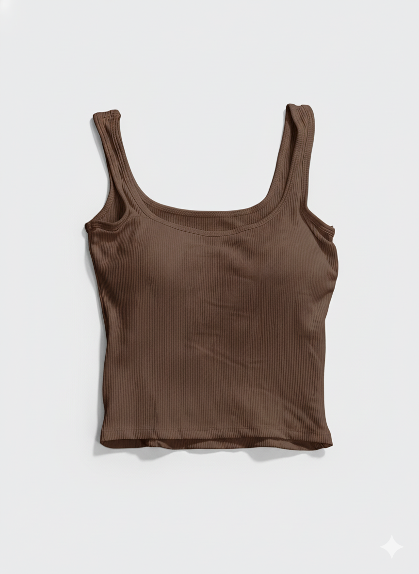 [TP041] Ribbed Knit Cami Top