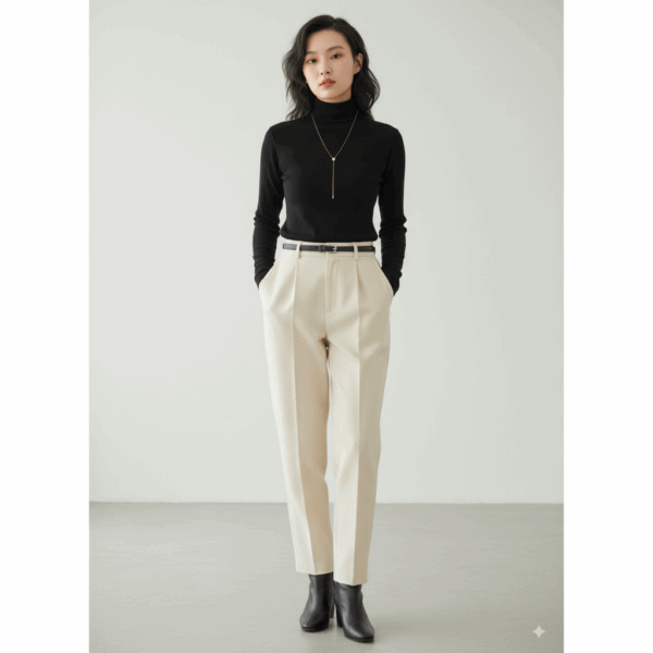 [TP044] Half-Turtleneck Cashmere Base Layer