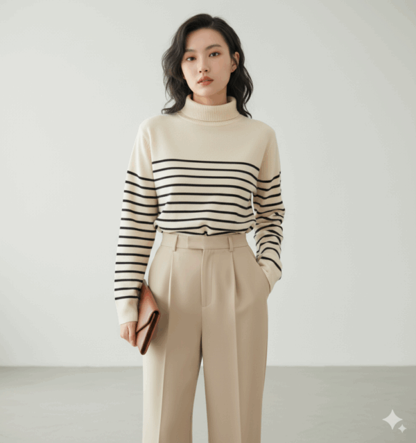 [BM021] Casual Draped Wide-Leg Pants