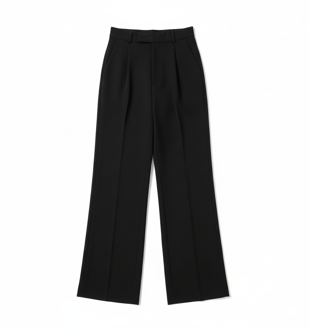 [BM021] Casual Draped Wide-Leg Pants
