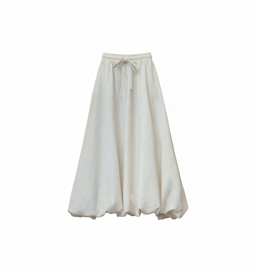 [BM023] Bubble Hem Knit Skirt