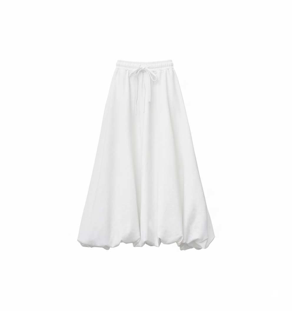 [BM023] Bubble Hem Knit Skirt